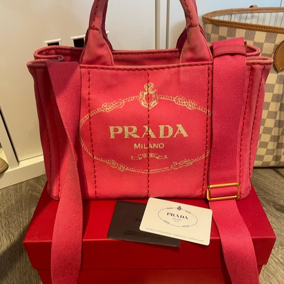 Prada canvas tote-100% auth guaranteed - Picture 3 of 17